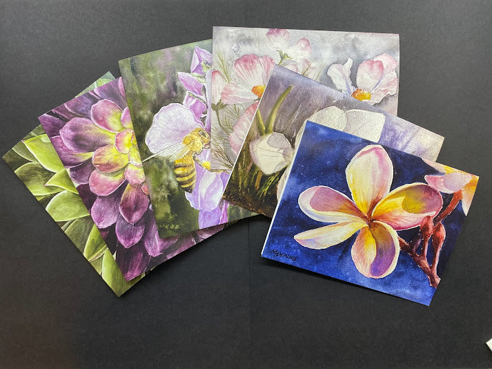Flower Note Card Series Set